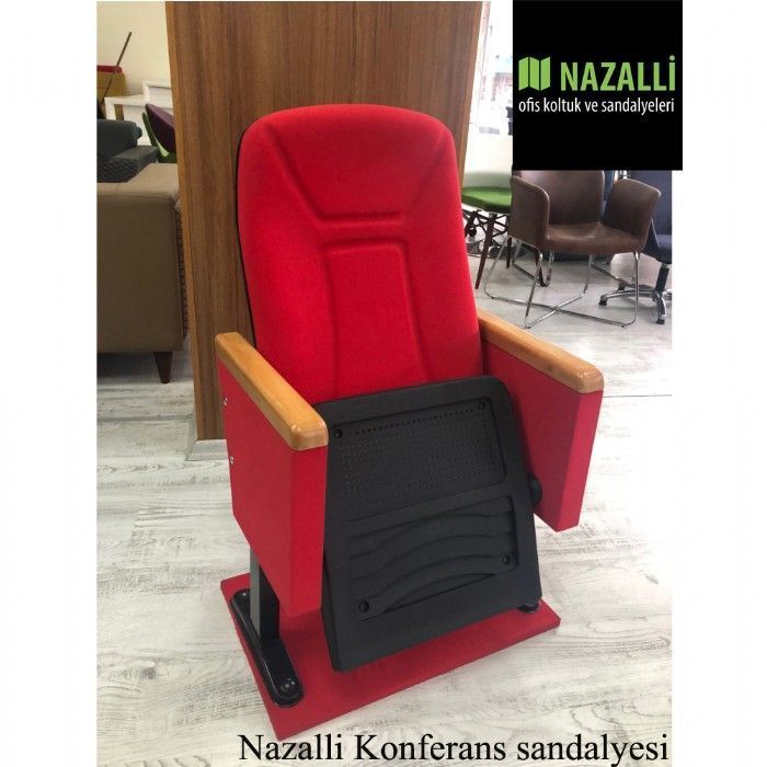 Konferans ve Seminer Salonu Sandalyesi Ahap Kollu