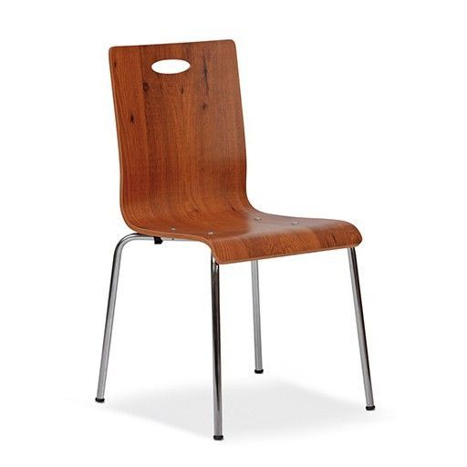 Krom Ayakl Laminat Kapl Monoblok Sandalye Sandy